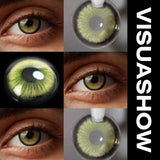 2Pcs Colored Contact Lenses, Large Pupil Natural Enlarge Effect, for Daily Makeup, Campus & Casual Outings