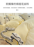 Luxury Princess Bedding Sets Princess Style Fashion 4Pcs Duvet Cover Bed Sheet Pillowcase Lace Ruffles Bed Skirt Bedroom Decor