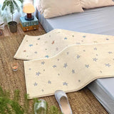 Soft Star Printed Rectangular Floor Mat Non-Slip Rug for Bedroom Bedside Bathroom Home Decor Household Floor Mat