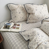 Pure Cotton Double Layered Lace Four Piece Bedding Set Cute South France Secret Garden Cartoon Design Bed eet Cover Duvet C...