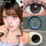 1Pair Blue Contact Lenses with Degree Cosmetics Beauty Pupils Yearly Use Soft Lenses Contacts Natural Fast Shipping
