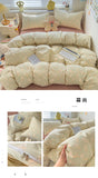 Class A Double Yarn Bedding Set Quilt Comforter Duvet Cover Set Printed Cotton Bedspread Skin Friendly Breathable Four-Piece Set