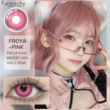 1pair Halloween Contact Lenses for Eyes Anime Cosplay Colored Lenses Beauty Pupils Black Lenses Red Lens