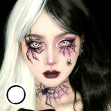 Eye Eyes Color Contacts Colored Contact Lenses Lens Pupil Enlarging Cosplay Anime Black White Blind 2Pcs 1 Year Yearly