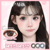 2pcs Half-Year Colored Contacts 14.5mm Big Diameter High Moisture Lenses for Daily Wear Cosplay Brown Grey Blue
