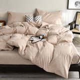 Black Bedding Set Microfiber Duvet Cover Set Sheet Pillowcase Home Bedclothes 3/4pcs Queen King Home Linens