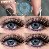 1 Pair Big Black Color Contact Lenses Natural Gray Lenses Blue Korean Eye Makeup Contacts Yearly Beauty Pupils Cosmetic