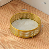 Household Iron Fruit Basket Desktop Decoration Hotel Office Snack Metal Storage Rack Crafts Coffee Table Storage Shelf Ornaments
