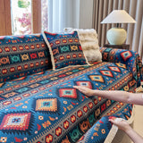 1pc Ethnic Sofa Cover Dustproof Sofa Blanket Four Seasons Universal Anti Cat Scratch Living Room Home Decor