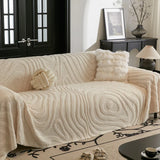 Simple Plush Sofa Cover Anti Slip, 2, 3 Seats, Soft Velvet Couch Cover for Living Room, Armchair Slipcover, Towel Blanket