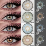 Brown Blue Colored Contact Lenses Yearly Plano Diopter Myopia Soft Lens Natural Look Daily Eye Contacts 60