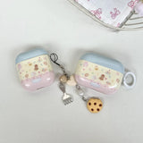 cartoon cute cookie bear love heart pendant shockproof silicone protective case for apple airpods 1 2 3 4 pro 2 earphone cover