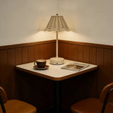 Touch Sensor LED Rattan Desk Lamp Wireless Design Adjustable Brightness Rechargeable Desk Lamp Eye Care Energy Saving