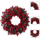 Luxurious Artificial Christmas Wreath  All-Weather Indoor/Outdoor Door,Tabletop Decoration-Plastic Holiday Wreath for Xmas Tree