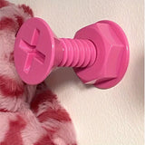 Screws Adhesive Hooks Creative Hooks Wall Hooks Clothes Hooks Behind Doors Strong Adhesive No Punching Children's Cute Hooks