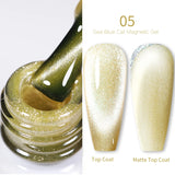 Gold Reflective Moonlight Gel Nail Polish Cat Magnetic Aurora Spar Glitter Semi-Permanant Varnish Nail Art Magnetic