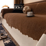 High-End Contrast Sofa Towel with Tassels All-Inclusive Anti Cat Scratch Sofa Cover Soft Four-Season Universal Couch Covers
