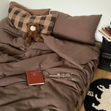 Fre Color Colion Pure Cotton Pleated Four-Piece Set Bedding Quilt Cover Pillowcase Bed eet id Pattern Chinese Sle