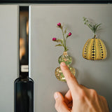 Ins Acrylic Vase Fridge Magnet Suitable for Flower Arrangements Home Decoration Kitchen Blackboard 3D Stickers Magnetic