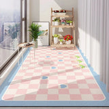 Checkerboard Plaid Balcony Carpet Home Decoration Rugs PVC Leather Mat Dirty Resistant Washable Non-slip Floor Mats Kitchen Rug
