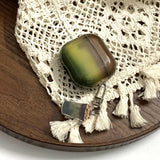 Retro Gradient Brown Green Suitable for Apple for Airpodspro2 Case/For Airpodspro Case/For Airpods4 Case/For Airpods3 Case/For Airpods2 Fashion Headphone Case/Casual Headphone Case