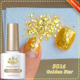 Green Guava Gel Nail Polish Cat Magnetic Light 10ml Sparkling Glass Bead Soak Off UV LED Varnish Salon Maniucre