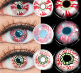  2pcs Cosplay Contact Lens Beautiful Pupils Eye Colorful Contact Lenses Yearly Halloween Colored Contact Lenses for Eyes