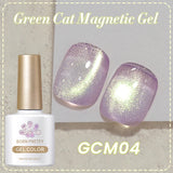 BORN PRETTY 10ml Black Glass Cat Magnetic Gel Nail Polish Ultra Shine Gold Silver Glitter Soak Off UV LED Gel Nail Art Varnish