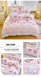 Washed Cotton Pink Duvet Cover Girl Room Decor Breathable Comforter Cover with 2 Pillowcases Bed Linens Bedding Set Home Textile