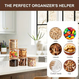 22oz Set Of 6 Glass Jars With Airtight Bamboo Lids Glass Kitchen Canisters Clear Container For Food Storage Of Dry Goods Cookie