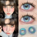 1Pair NEW Blue Eye Contact Lenses Color Pupils for Eyes Korean Style Green Natural Cosmetics Colorcon Contacts