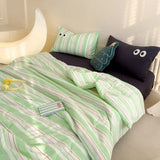 2025 new dopamine washed cloud cotton big eye series summer quilt four-piece three-piece set single piece summer quilt cool