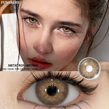 1pair Myopia Contact Lenses Big Black Eyes Cosmetic Contacts Lenses Beautiful Yearly Colored Contact Natural Lenses Eye