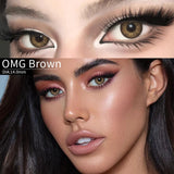 1Pair Fashion Big Lenses Colored Contact Lenses for Eyes Beauty Blue Eyes Lenses Natural Green Pupils Brown Grey Lens