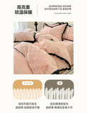 Winter Warm Bedding Set Flannel Duvet Cover for Home Thicken Velvet Queen King Size Luxury Bedroom Decor Quilt Cover Pillowcase