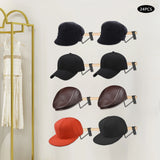 24 PCS Black Round Hat Rack Hooks, Heavyweight Gridwall Display Hangers for Caps, Multi-Purpose Organizer for Store Wall Panel