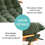 Rocking Patio Lounge Chair Cushion with Ties Overstuffed Seat Back Cushion Pad Tufted Pillow for Outdoor Indoor Home