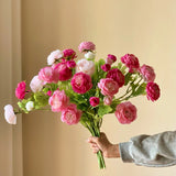 30 Simulated Roses Realistic Touch with Fake Flowers Valentine's Day DIY Wedding Party Home Decoration Pink Rose Eternal Flower