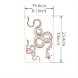 1 Sheet Red Snake Tattoo Sticker Temporary Tattoo Waterproof and Long-lasting Baby Art