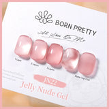 Wine Red Jelly Gel Nail Polish Glitter Nude Translucent Quick Extension Gel Semi Permanent Varnish UV Gel Nail Art 1