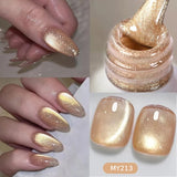 10ml Cat Magnetic Gel Sparkling Ultra Gold Glitter Soak Off UV LED Gel Nail Art Varnish Manicure Valentine's Day