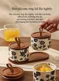 3pcs Ceramics Jars Lid Coffee Bean Storage Container‌ Dustproof and Moisture-proof with Cover Kitchen Organizer Jars for Spices