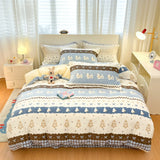 New High-weight Milk Fleece Thickened Single Quilt Cover  Winter Warm Cartoon Duvet Cover Skin-friendly Bedding
