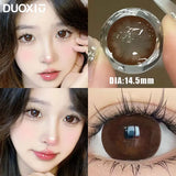 1Pair Natural Color Contact Lenses Large Diameter Pupils Black Eyes Brown Gray Soft Circular Lenses Makeup Fast Shipping