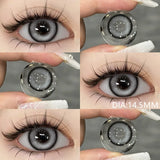 Myopia Lenses 1pair Color Contact Lenses for Eyes Brown Prescription Lens Cosmetic Black Lense Yearly Gray Contact Lens