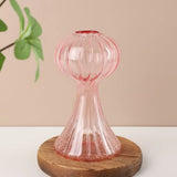Mushroom Shaped Flower Vase Transparent Glass Vase Plant Hydroponic Aromatherapy Bottle Desktop Decoration Ornament