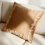 45x45cm Embroidered Cushion Covers Set, Aesthetic Boho Style for Bedroom & Sofa, Brown & Beige Decorative Pillow Cases