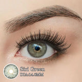 1 Pair Colored Contact Lenses Beautiful Pupil Color Circle Lens Green Iris Prescription Yearly Natural 0-8 Degrees  F