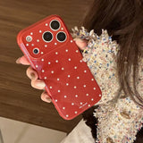 Korean Simple Full Screen Yellow Stars Pattern Phone Case For iPhone 17 16 15 14 13 12 Pro Max Shockproof Protective Soft Cover