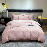 Luxury Satin Jacquard Duvet Cover Set Nordic Double Bed Quilt Cover Bedding Set Adlut Pillowcases Sheet Queen King Home Textiles